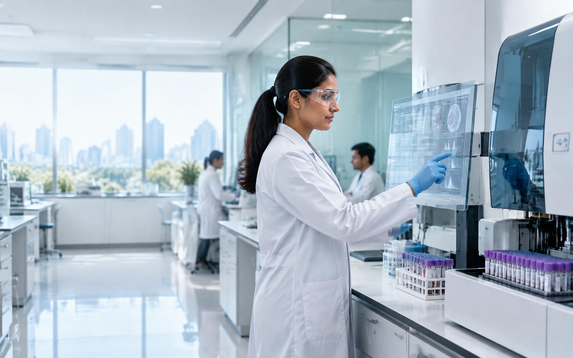 Modern diagnostic laboratory with an advanced automated analyzer
